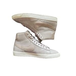 Nike Zoom Blazer Women Mid Snakeskin Sz 7 Sneakers Shoes Taupe Beige Streetwear